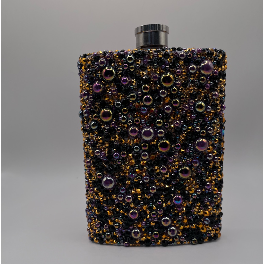 Brand New Blinged Out 8 Oz Leakproof Flask